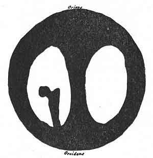 FIGURE 86. <i>The World-map of Marco Polo. From one of his manuscripts in the Library at Stockholm</i>.<br> (From Santarem's <i>Atlas</i>, 1849, Plate I, No. 3.)