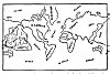 FIGURE 42. <i>Outline map showing the locality of Pan, the submerged continent</i>.<br> (From <i>Oahspe, A New Bible in the Words of Jehovih</i>; John Ballou Newbrough, 1891, Plate 62.)