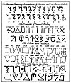 QABBALISTIC AND MAGIC ALPHABETS.