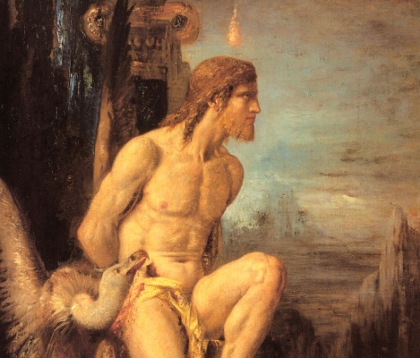 Prometheus, by Gustave Moreau [19th cent.] (Public Domain Image)