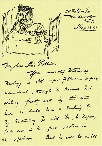 Drawing illustrating Letter: May 26th, 1893.