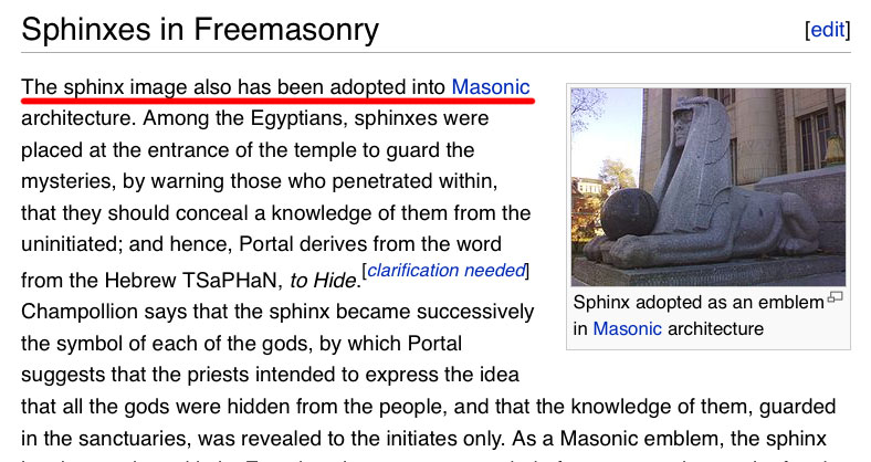 Sphinxes in Freemasonry