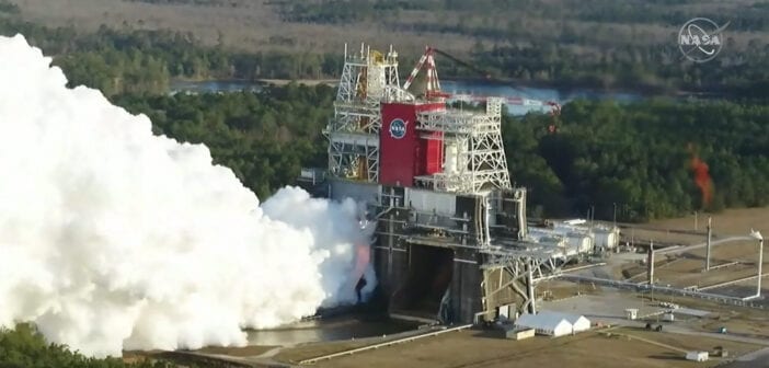 NASA Conducts Test of SLS Rocket Core Stage for Artemis I Moon Mission