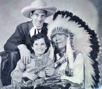 Reed Hadley, Tommy Cook and Chief Yowlachie