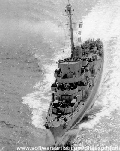 U.S.S. Eldridge DE173 at sea on Apr 25th, 1944