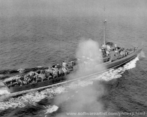 U.S.S. Eldridge DE173 at sea in 1944