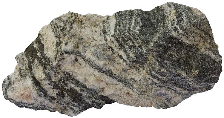 Gray gneiss (TTG) from Karelia. The width of the sample is 16 cm.