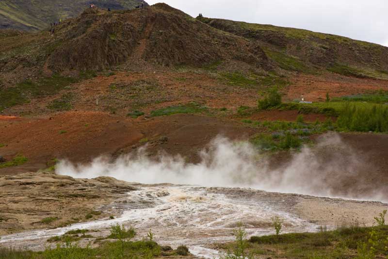 Geothermal area near Strokkur in Iceland