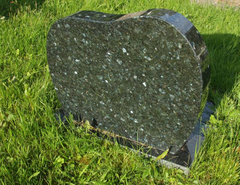 Tombstone in Norway made of larvikite