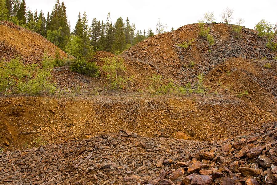 Copper mine dumps