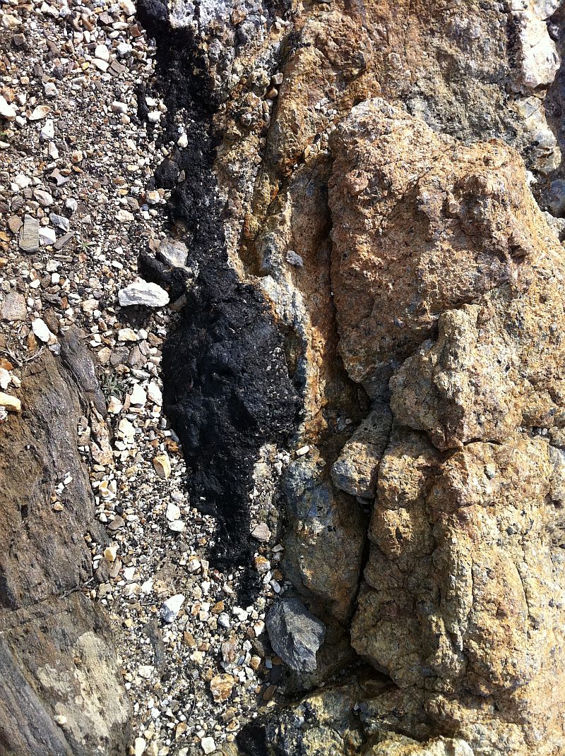 Schorl pegmatite and schist