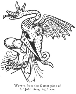 Wyvern from the Garter plate of Sir John Gray, 1436 A.D.