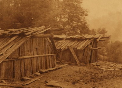 Yurok House, by Edward Curtiss [1923] (Public Domain Image)