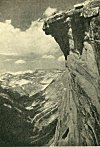 TENAYA CANYON AND THE OVERHANGING ROCK ON HALF DOME<BR>
<I>Photo A. C. Pillsbury</I>