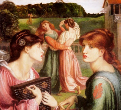 The Bower Meadow, by Dante Gabriel Rossetti [1871-2] (Public Domain Image)