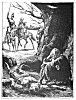 ''Ere long they come where that same wicked wight<BR>
Has dwelling has, low in a hollow cave,<BR>
For underneath a craggy cliff ypight,<BR>
Dark, doleful, dreary, like a greedy grave,<BR>
That still for carrion carcases doth crave.''