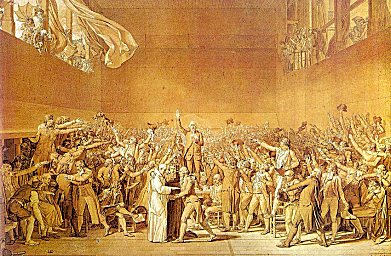 The Tennis Court Oath, by Jacques Louis David [1791] (Public Domain Image).